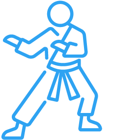 Self-defense karate class